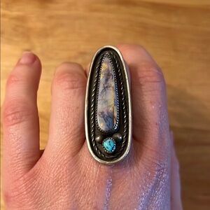 Silver and Turquoise Statement Ring